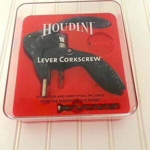 Houdini Lever Corkscrew Spare Spiral Included by Metrokane Missing Foil Cutter